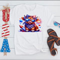 Highland Cow Patriotic Tee