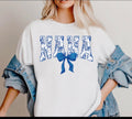 Nana Blue Floral With Bow Tee