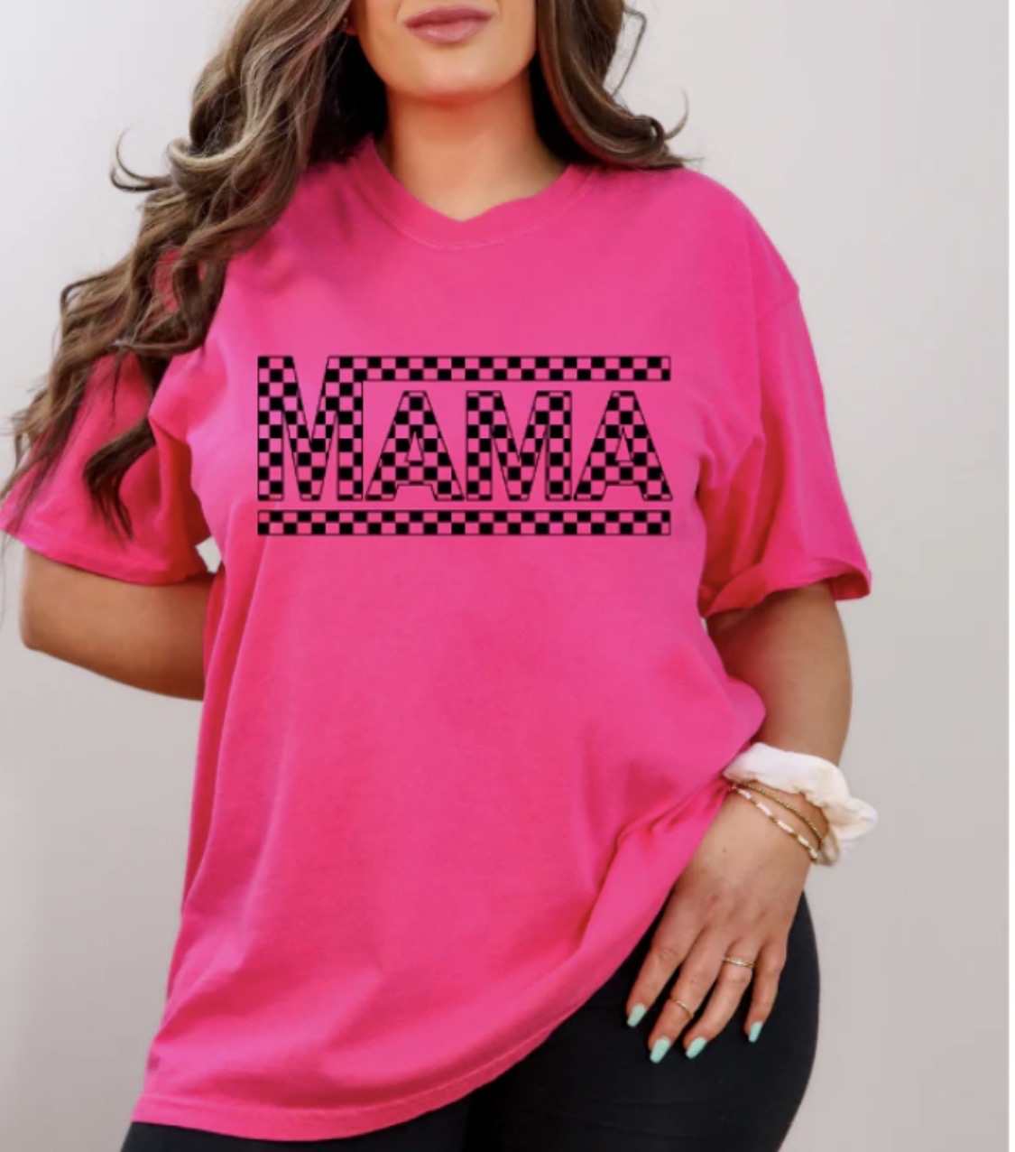 Mama Checkered Tee