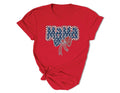 Mama Patriotic Thick Bow Tee