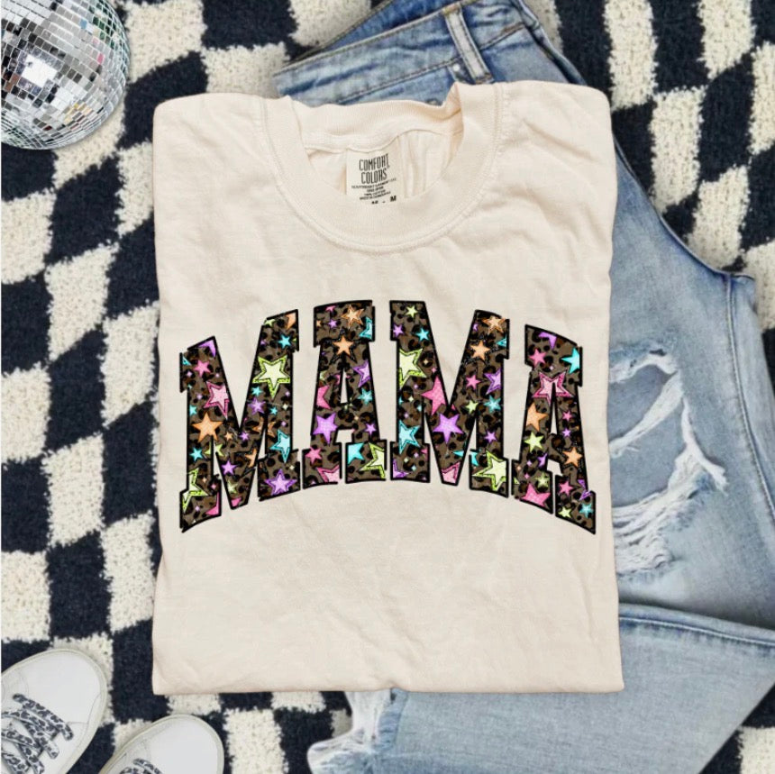 Mama Colorful Stars Tee