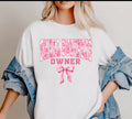 Small Business Owner Pink Floral With Bow Tee