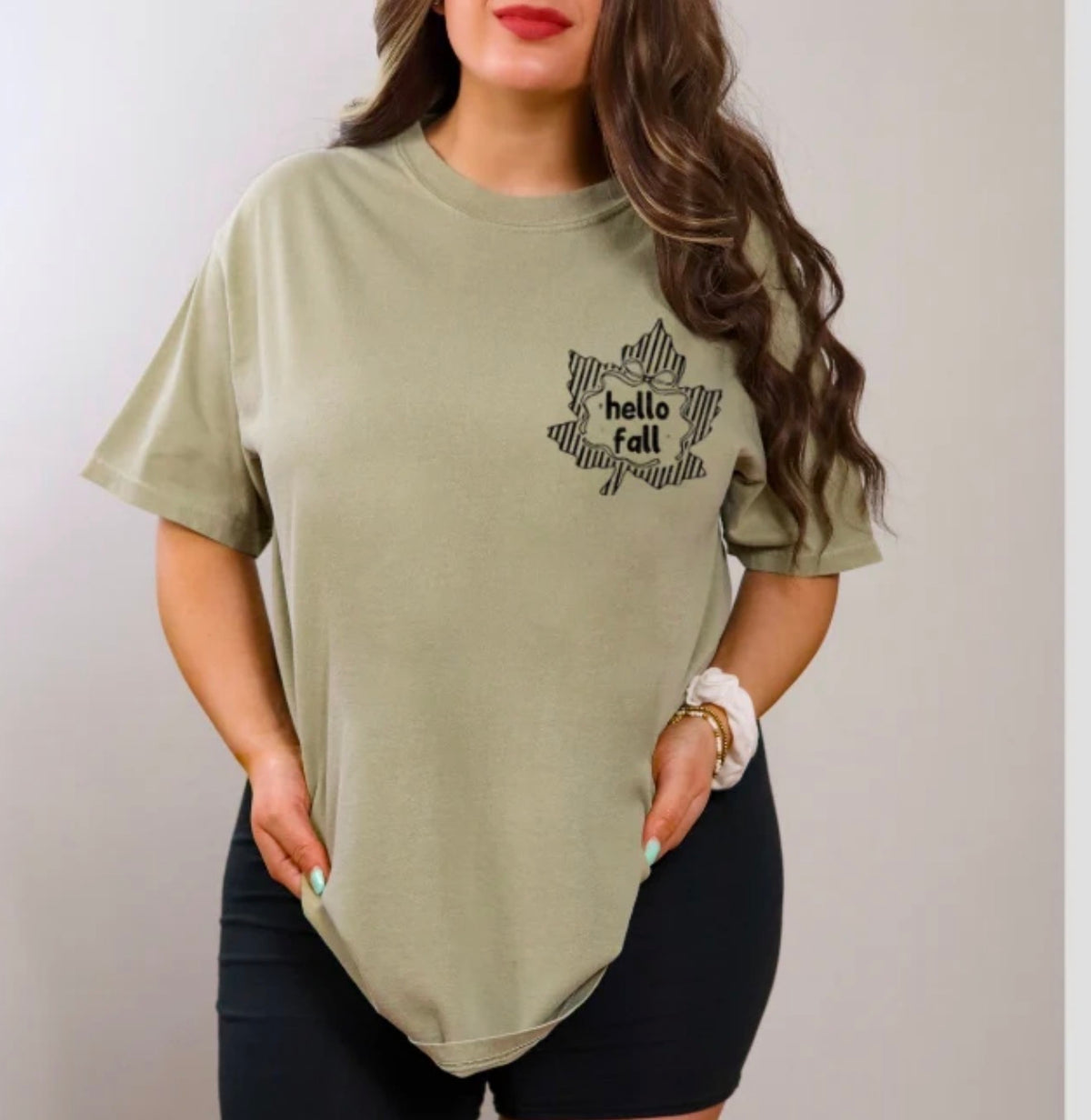 Hello Fall Maple Leaf Tee