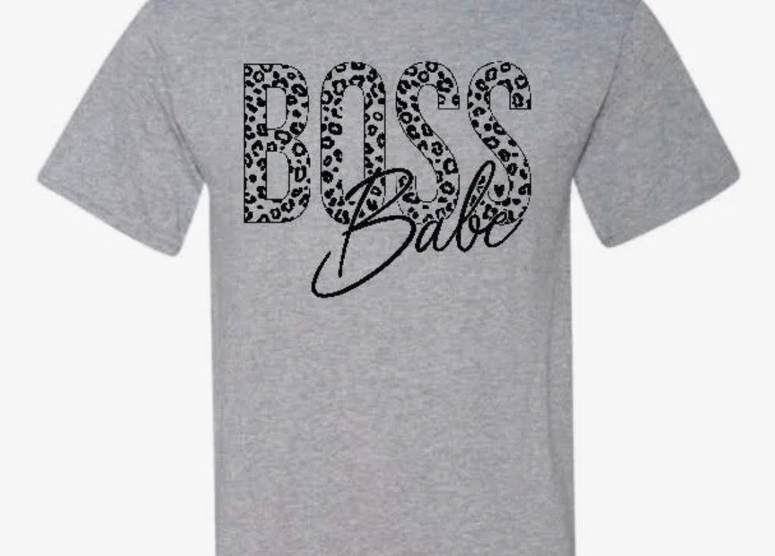 Boss Babe Leopard Tee