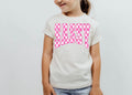 Girl’s Pink Sassy Checkered Tee