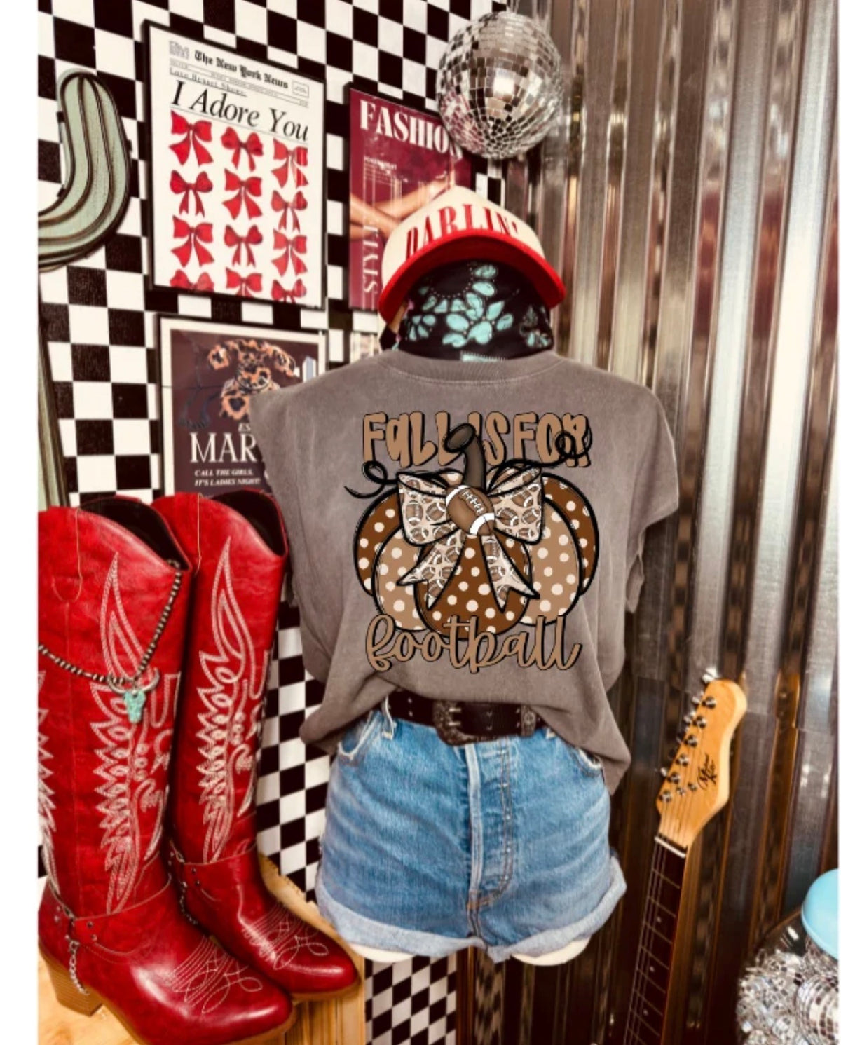 Fall Is For Football Bow Tee
