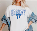 Grammy Blue Floral With Bow Tee