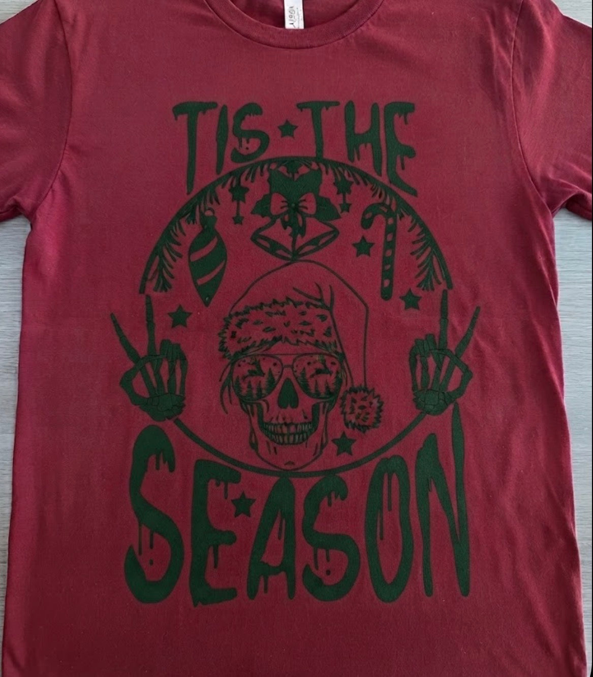 Tis The Season Skelly Tee