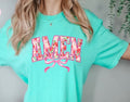 Amen Floral With Bow Tee