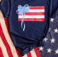 American Flag Bow Tee