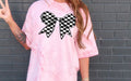 Big Checkered Bow Tee