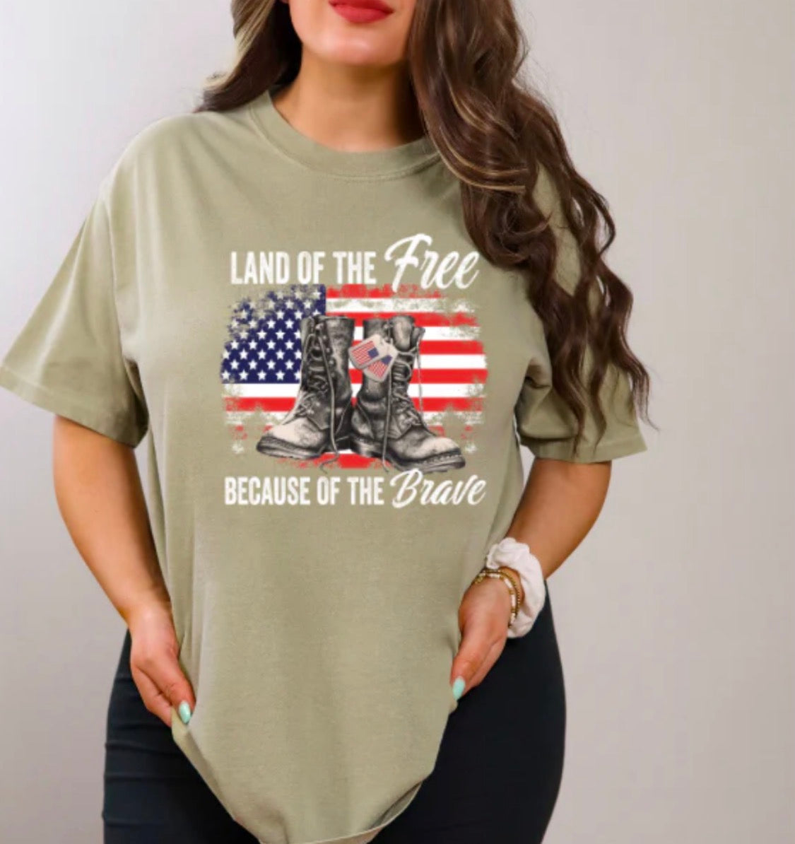 Land Of The Free Patriotic Tee