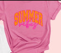 Summer Vibes Orange And Pink Tee