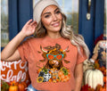 Fall Highland Cow Pumpkin Tee