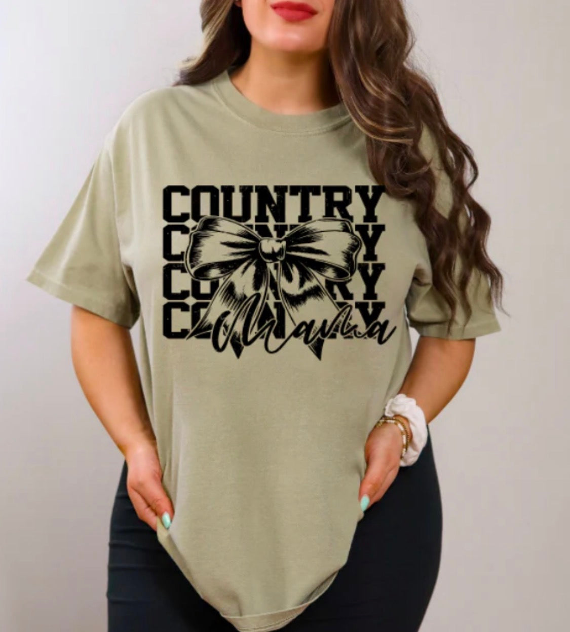 Country Mama With Bow Tee