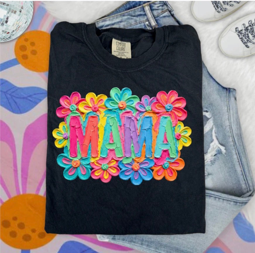 Mama Bright Flowers Tee