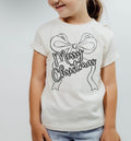 Girl’s Merry Christmas Big Bow Tee
