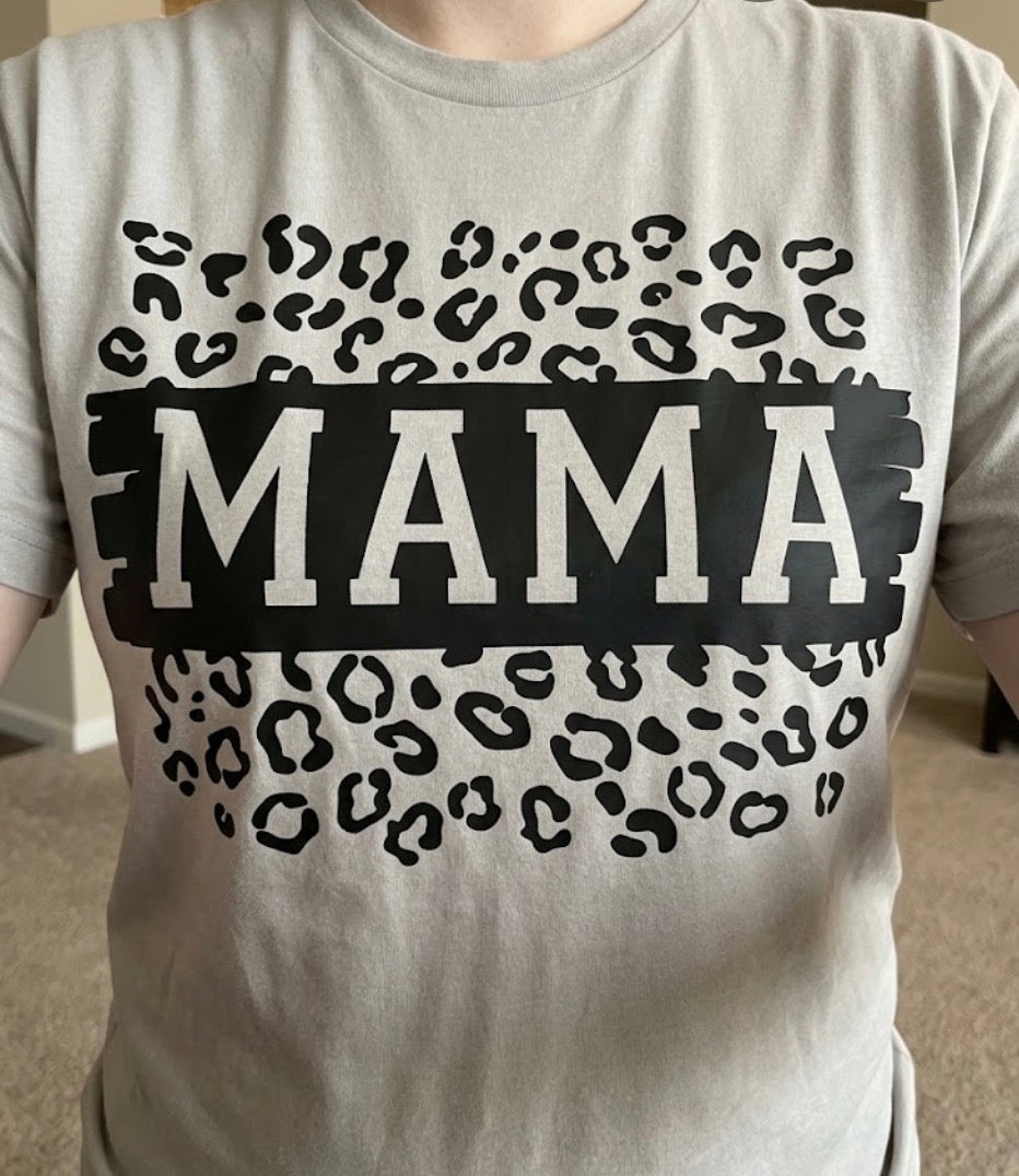 Mama Leopard Background  Tee
