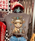 Cow Teal Tee