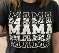 Mama White Cow Print Tee