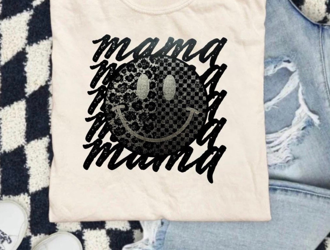 Mama Leopard Smiley Tee